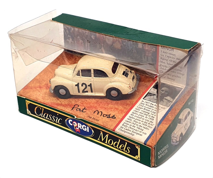Corgi 1/43 Scale 96740 - Morris Minor #121 Pat Moss - White