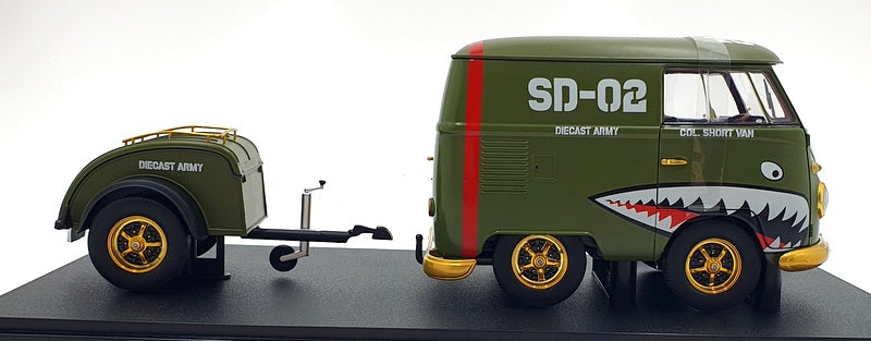 Solido 1/18 Scale Diecast S1810901 VW Kool Kombi Army Fighter 2023 SD-02 Khaki