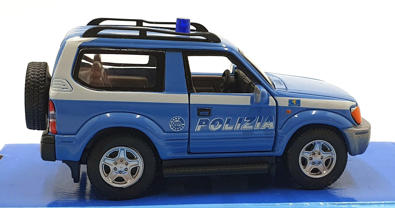 Cararama 1/43 Scale 210226I - Toyota Land Cruiser Polizia Police Car - Blue