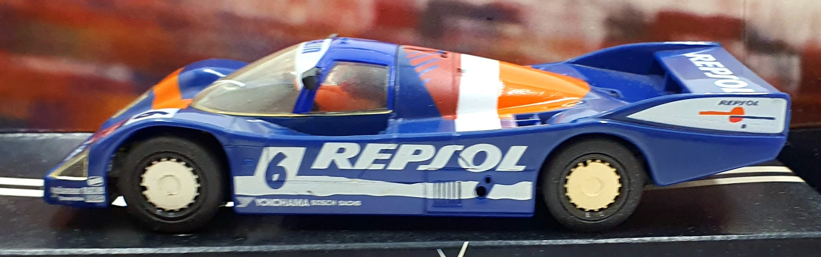 Scalextric 1/32 Scale Slotcar C256 - Porsche 962 C Repsol #6 - Blue