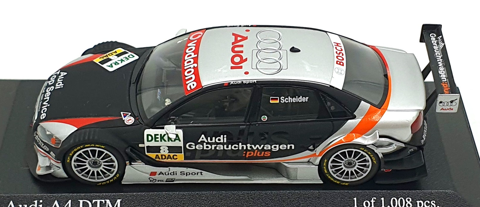 Minichamps 1/43 Scale 400 071708 - Audi A4 DTM #8 2007 - Scheider
