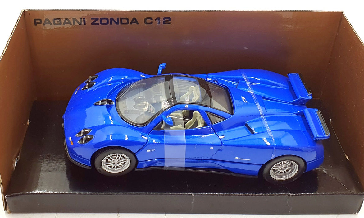 Motor Max 1/24 Scale Diecast 73200 - Pagani Zonda C12 - Blue