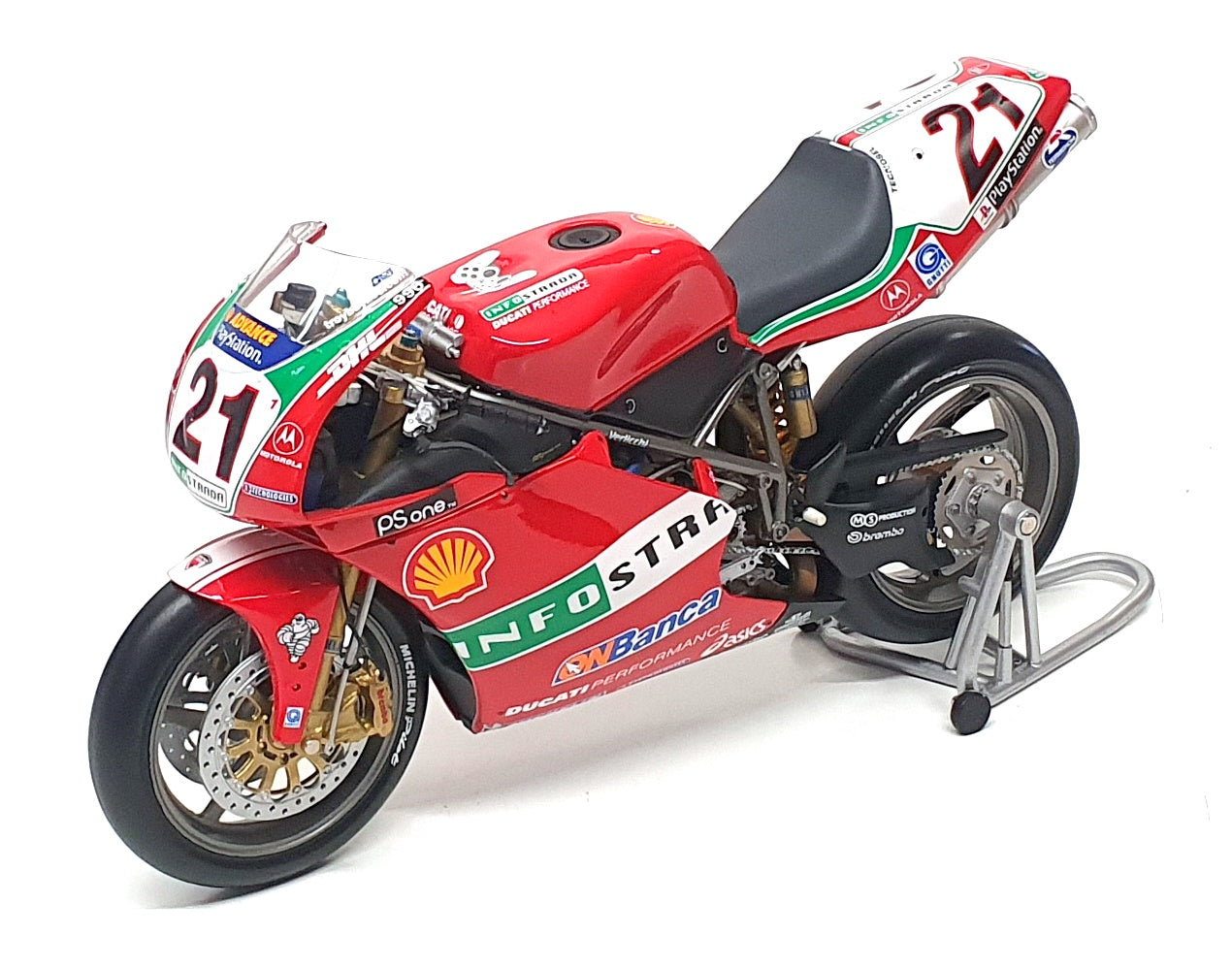 Minichamps 1/12 Scale 122 011221 - Ducati 996 R Superbike 2001 #21 Troy Bayliss