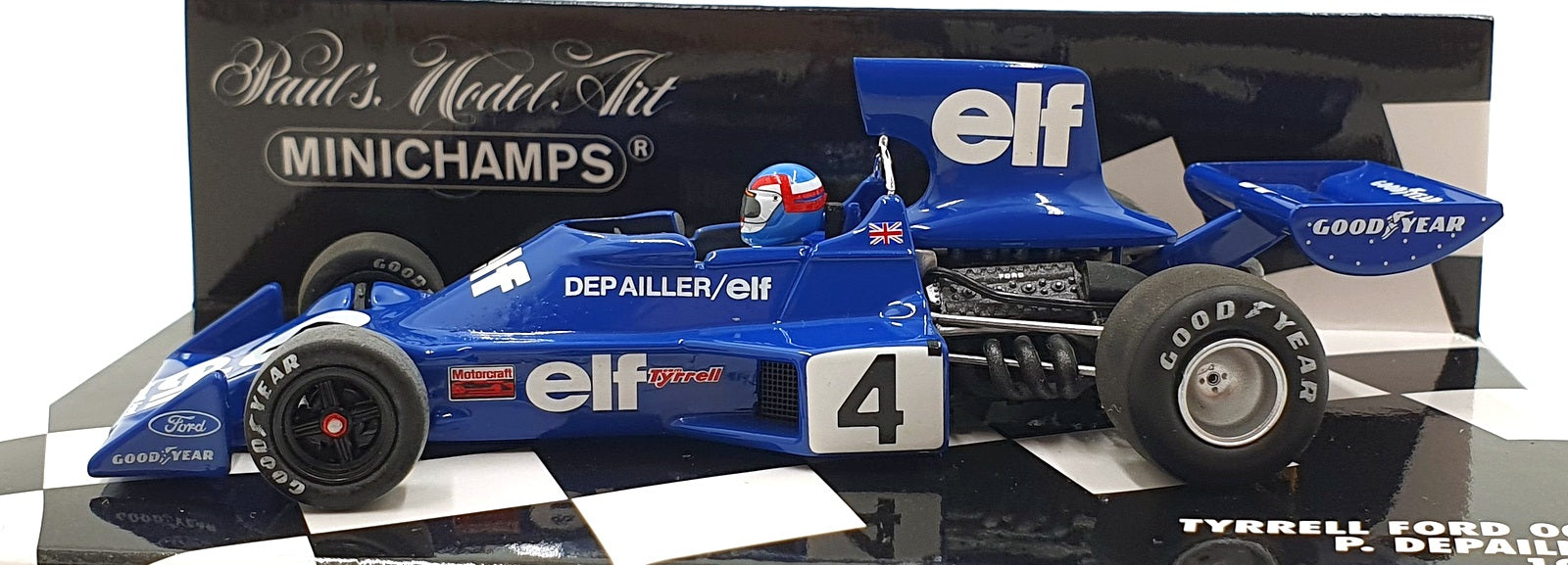 Minichamps 1/43 Scale 400 740004 - F1 Tyrrell Ford 007 #4 1974 - Depailler
