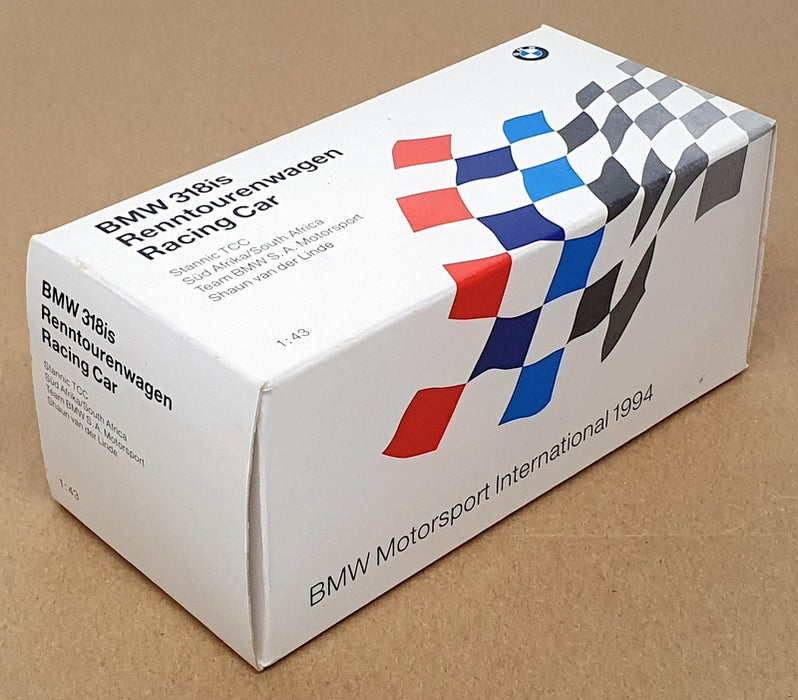 Minichamps 1/43 Scale 80 42 9 420 653 - BMW 318is Stannic TCC '94 #3 Linde