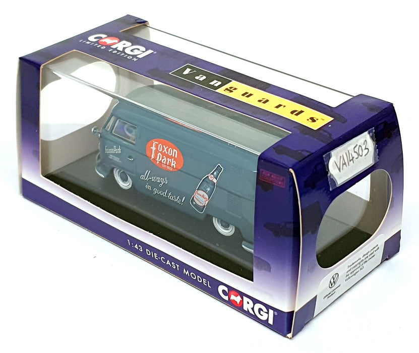 Vanguards 1/43 Scale VA14503 - VW Type 2 (T1) Panel Van Foxon Park - Blue