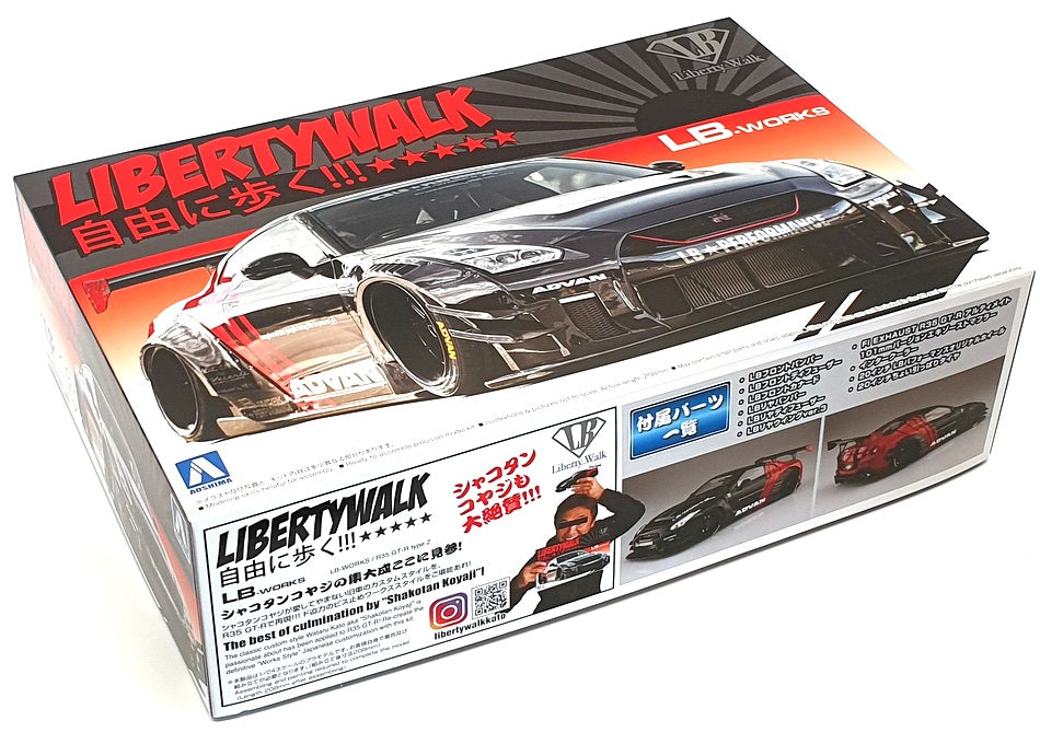 Aoshima 1/24 Scale Kit 20473 - Liberty Walk LB Works R35 GT-R type 2 Ver.2