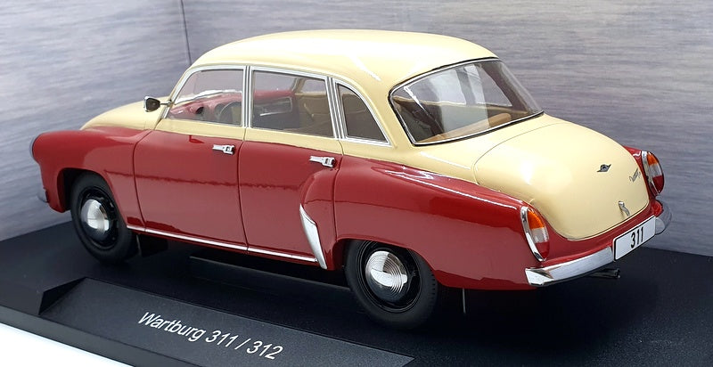 Model Car Group 1/18 Scale MCG18299 - Wartburg 311/312 - Dark Red/Beige
