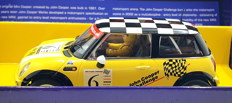 Scalextric 1/32 Scale Slot Car C2485A - Mini Cooper #6 - Yellow