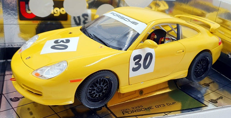 Burago 1/18 Scale Diecast 3335 - Porsche GT3 Cup #30 - Yellow