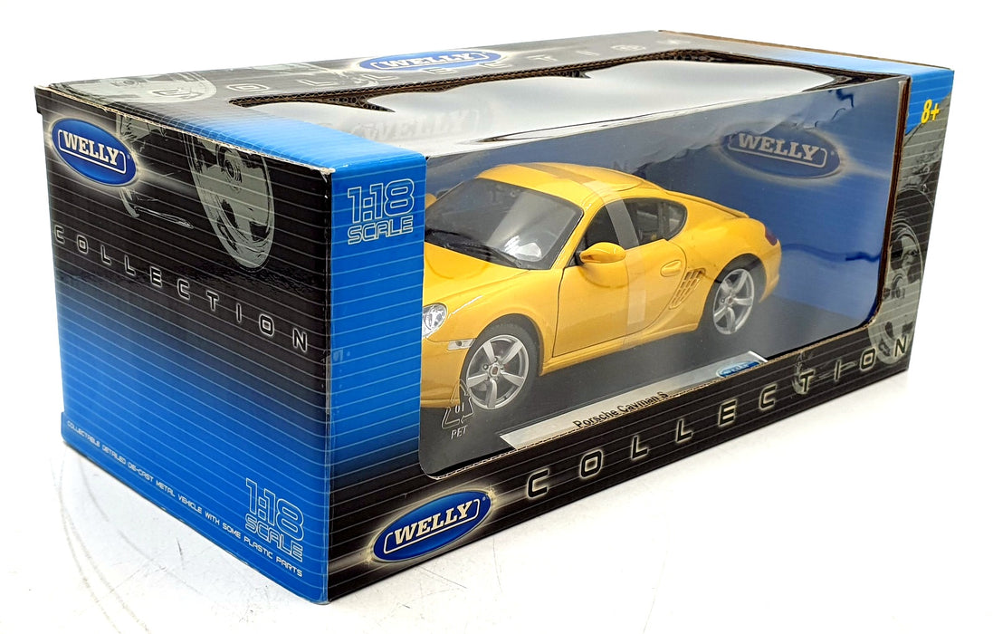 Welly 1/18 Scale Diecast TY4948 - Porsche Cayman S - Yellow