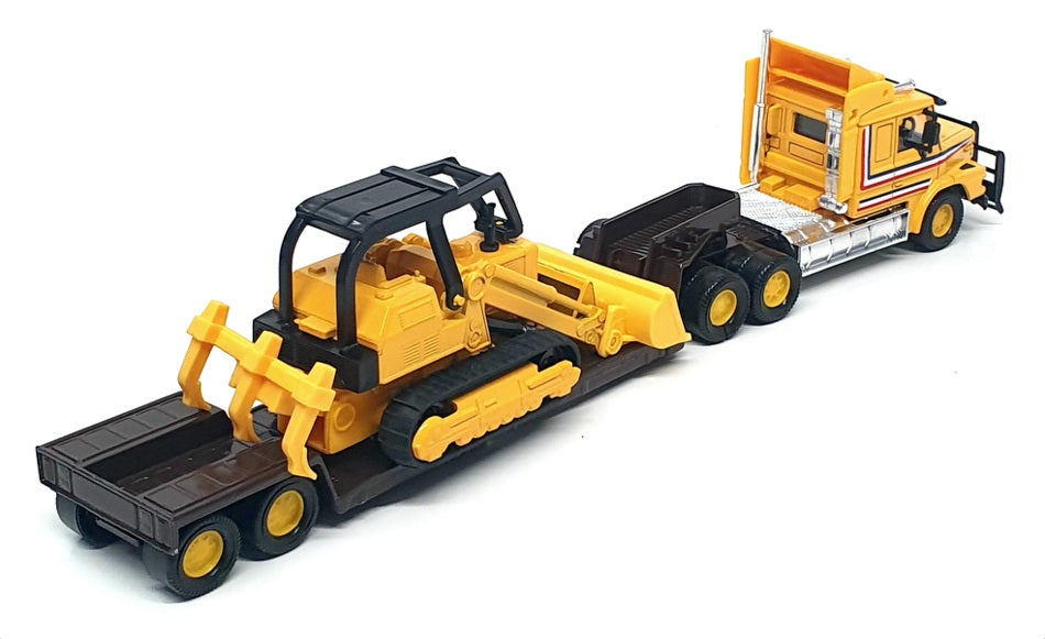 Matchbox 32cm Long Diecast K117 - Scania T-142 Bulldozer Transporter - Yellow