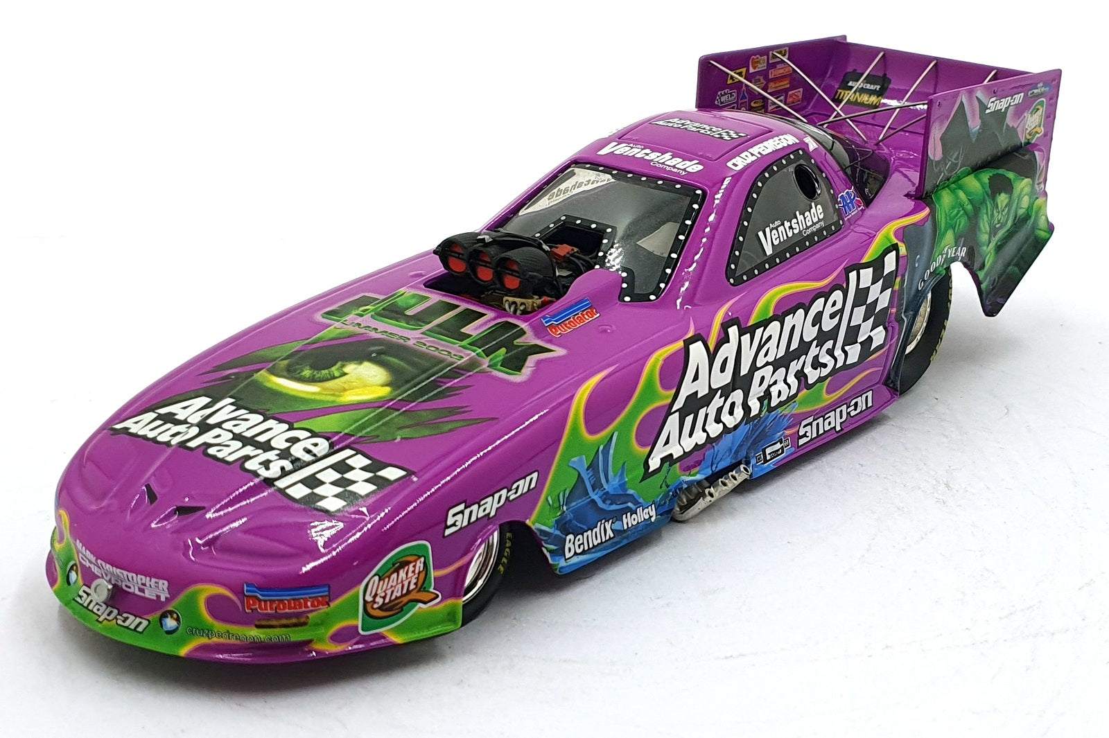 Action 1/24 Scale 104343 GM Funny Car Dragster 2003 Hulk - Pendregon