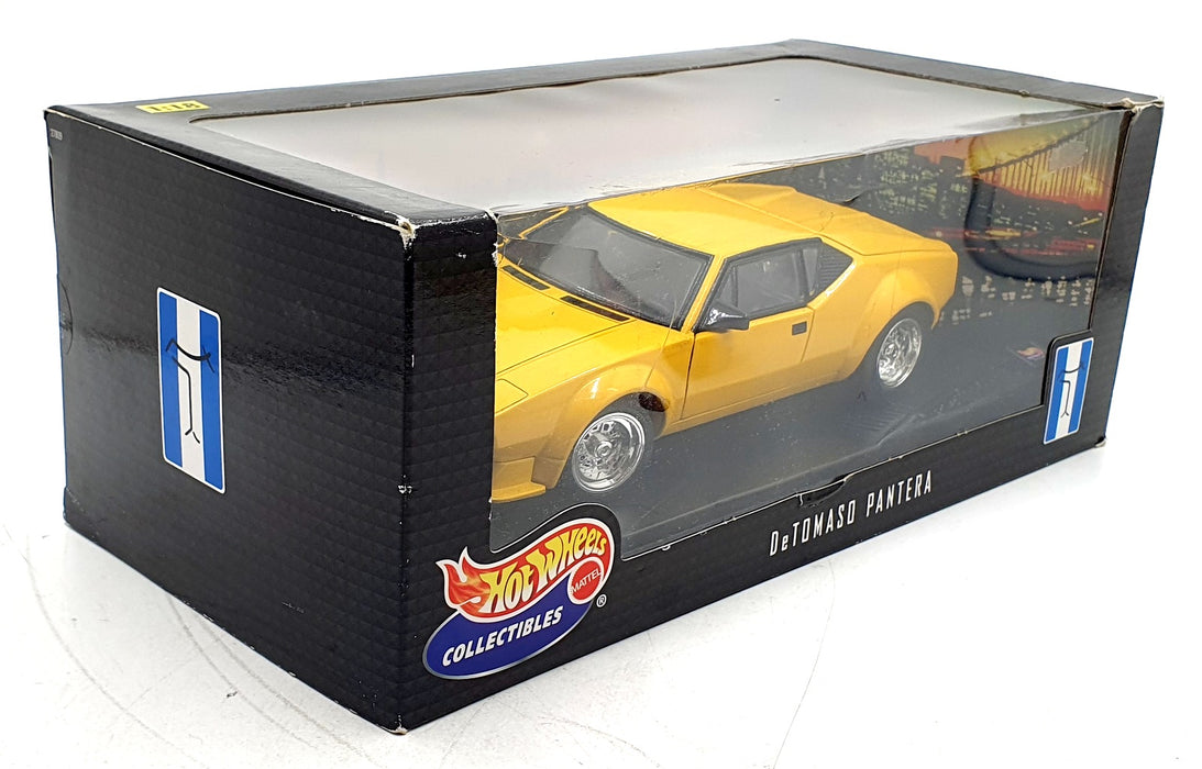 Hot Wheels 1/18 scale Diecast 27809 - DeTomaso Pantera - Yellow