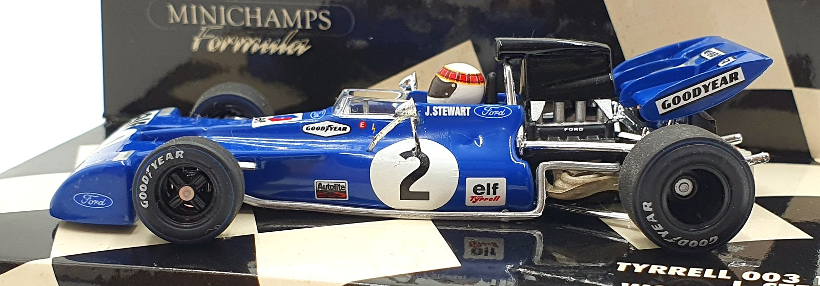 Minichamps 1/43 Scale 430 710011 F1 Tyrrell 003 #2 World Champion 1971 Stewart