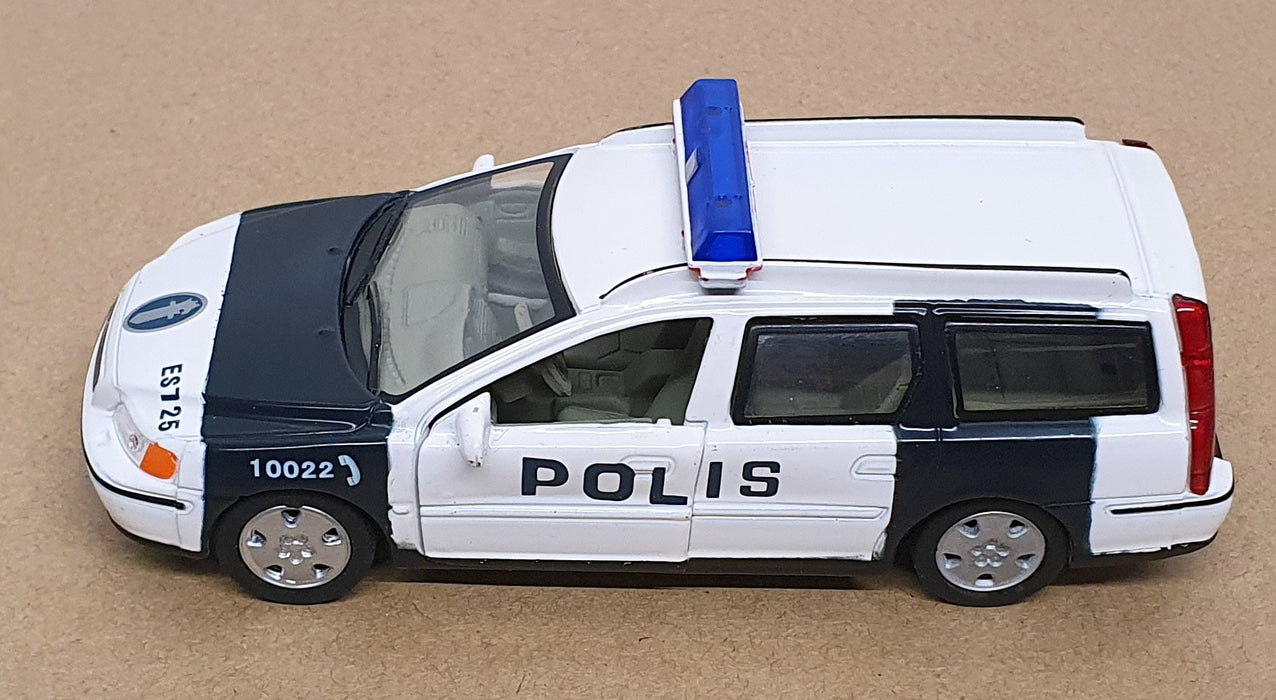 Amercom 1/43 Scale AM622 - Volvo V70 Finland Police Car - White/Black