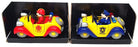 China Brand Appx 12cm Long Diecast DPL618 - 2x Cartoon Type Vehicles Fire Police