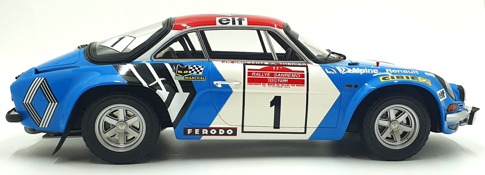 OTTO 1/12 Scale Resin G096 - Alpine A110 1800 #1 Sanremo Rally 1973
