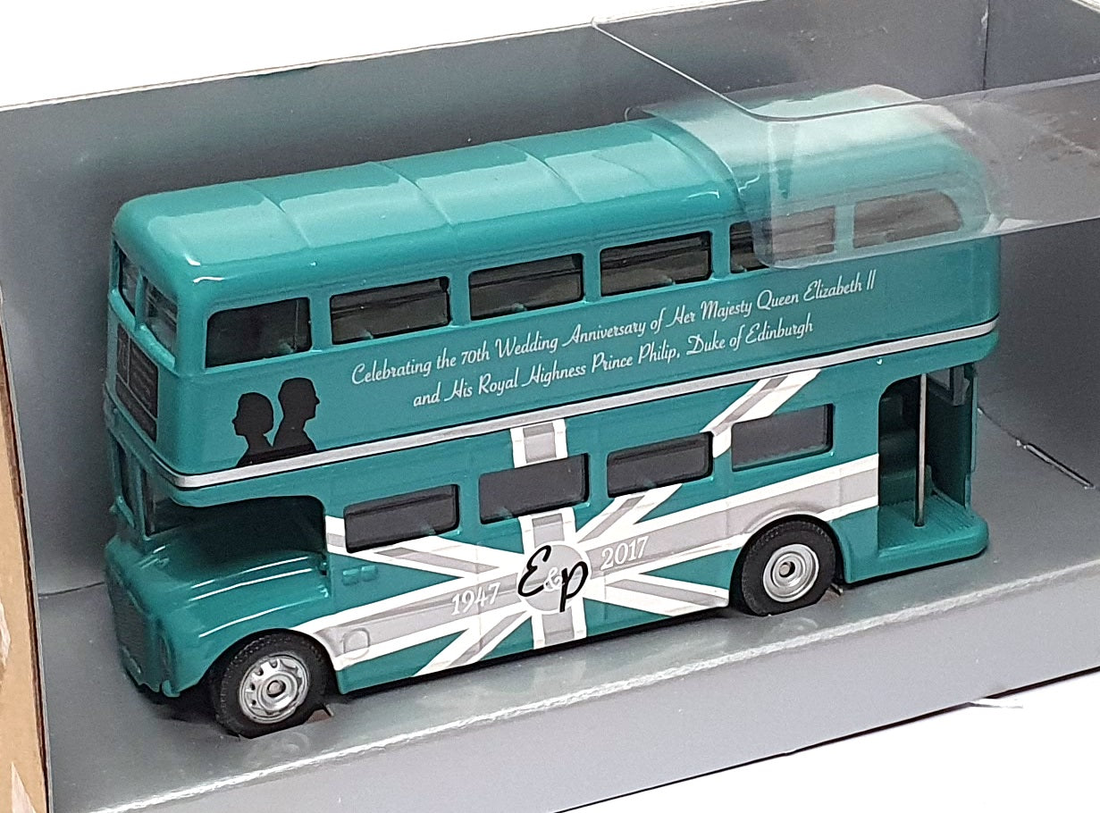 Corgi 12cm Long Diecast CC82327 Classic Routemaster Bus Royal 70th Wedding Ann.