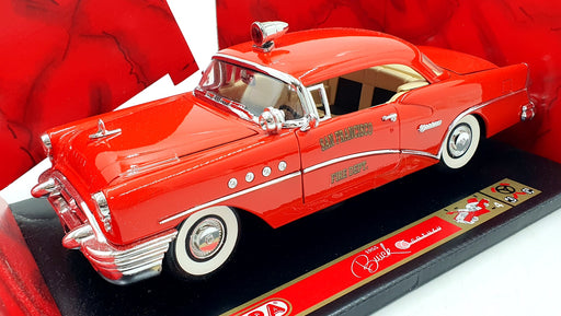 Mira 1/18 Scale Diecast 6119 - 1955 Buick Century S.Fransico Fire Dept - Red