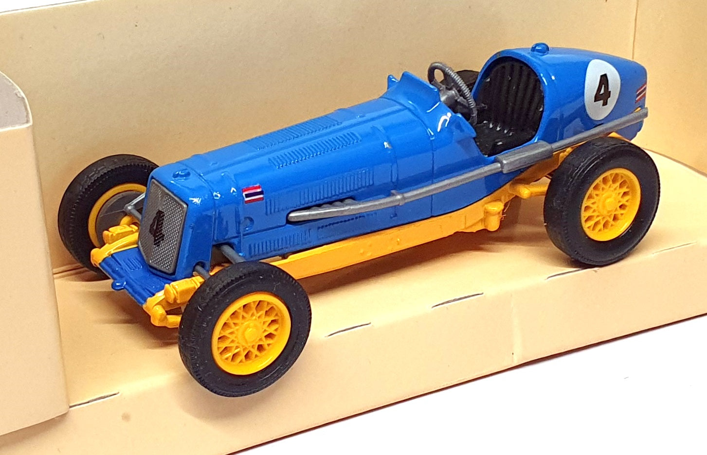 Matchbox Appx 10cm Long Diecast Y-14 - 1935 E.R.A R.1.B GP Race Car Blue/Yellow