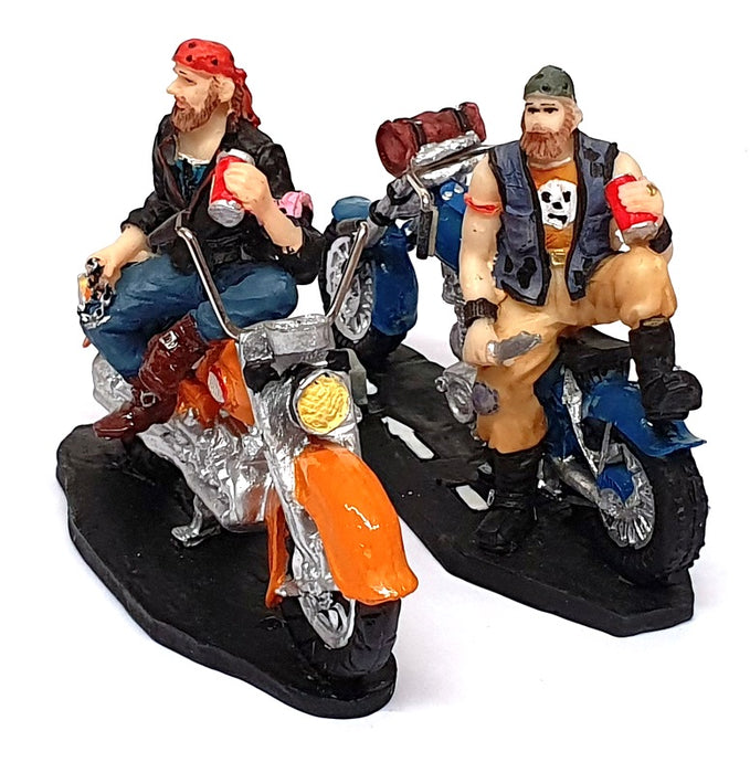 The House Of Valentina F656 - 2x Motorbike Hand Painted Statue Models