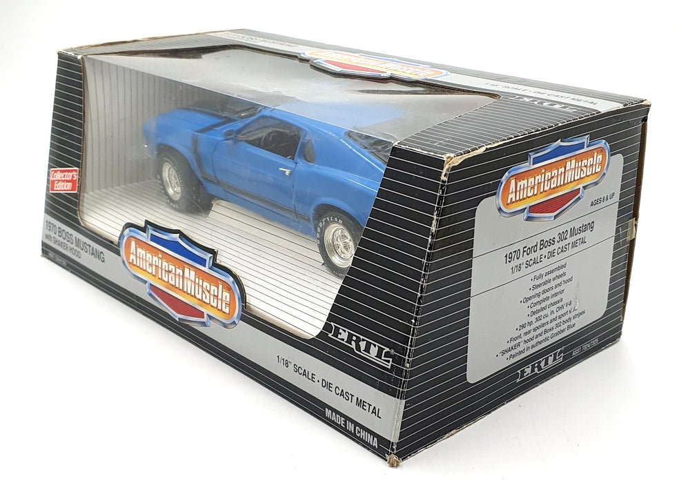 Ertl American Muscle 1/18 Scale 7325 - 1970 Boss Mustang with Shaker Hood