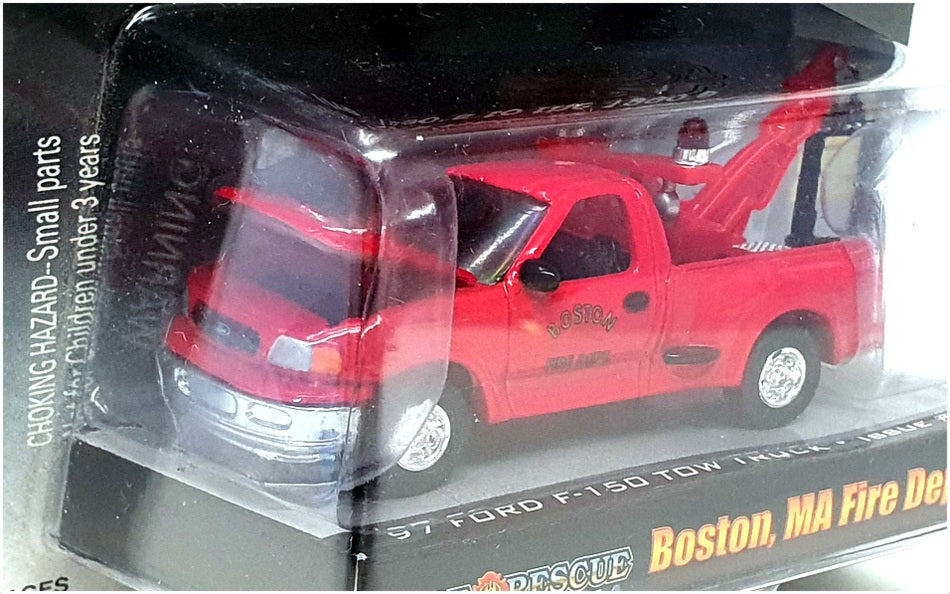 Racing Champions 1/64 Scale 94720 - 1997 Ford F-150 Tow Truck Boston FD - Red