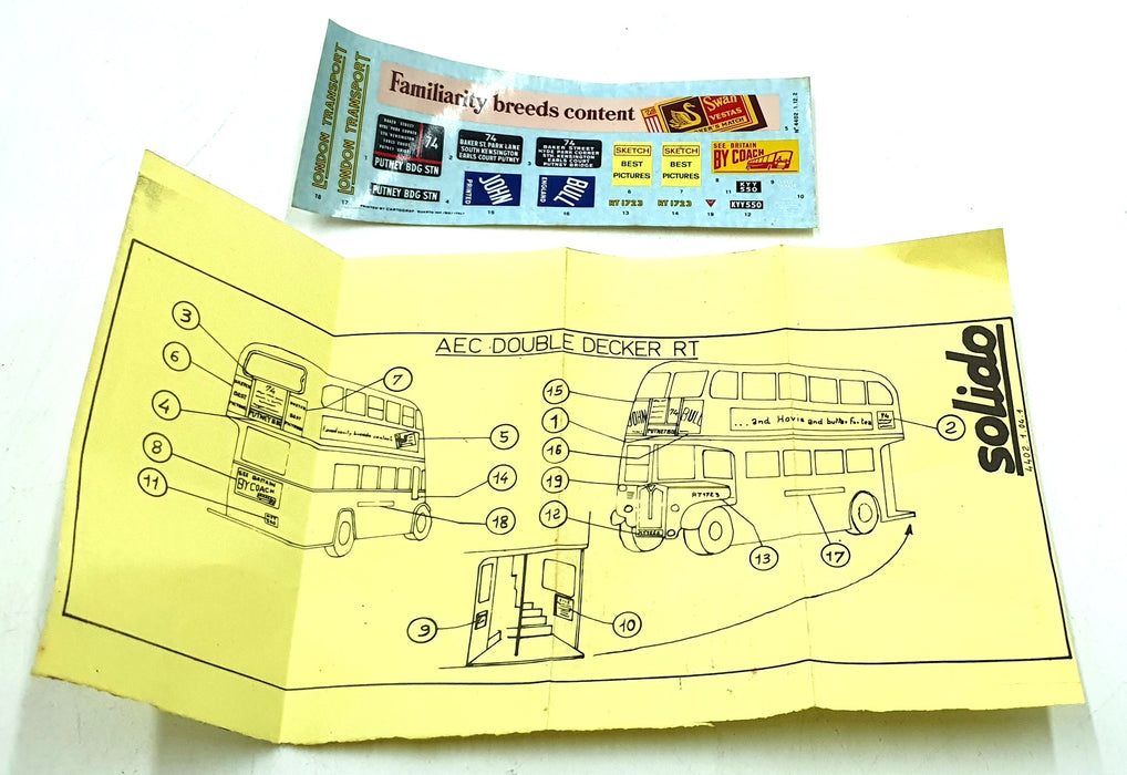 Solido 1/50 Scale 4402 - AEC Double Decker RT Bus R73 Webster's Pennine Bitter