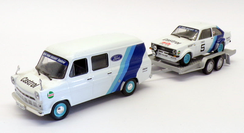 Atlas Editions 1/43 Scale 247593318 - Ford Transit Van & Escort Trailer Set
