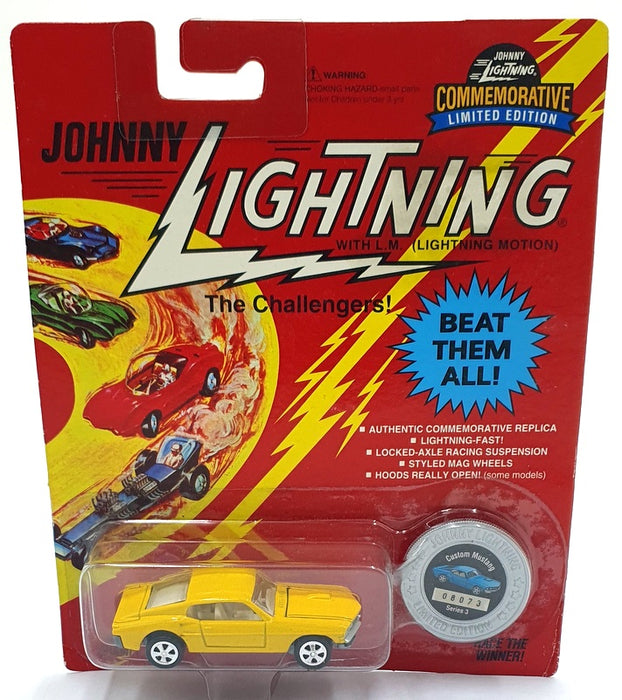 Johnny Lightning 1/64 Scale 100-132 - The Challengers Custom Mustang - Yellow