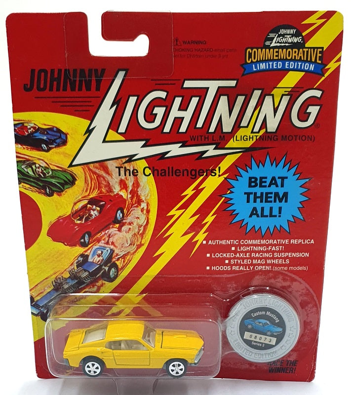 Johnny Lightning 1/64 Scale 100-132 - The Challengers Custom Mustang - Yellow