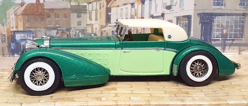 Matchbox Appx 10cm Long Diecast Y-17 - 1938 Hispano Suiza - 2-Tone Green