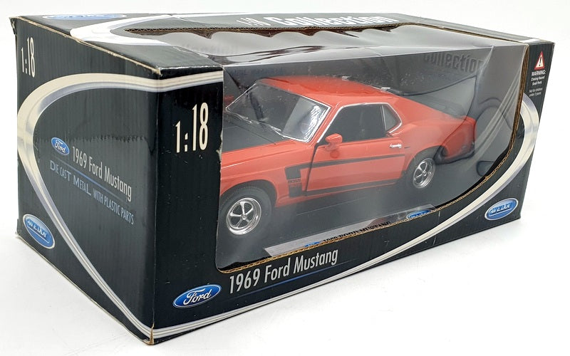 Welly 1/18 Scale Diecast 12516W - 1969 Ford Mustang - Red/Black