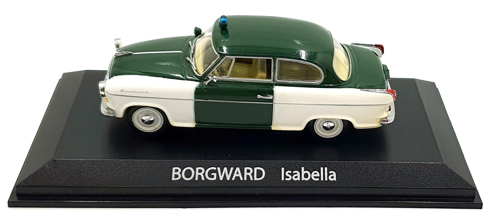Norev 1/43 Scale 820030 - Borgward Isabella Police Car - White/Green