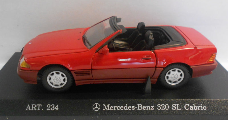 Corgi Detail 1/43 Scale - ART.234 MERCEDES 320 SL CABRIO RED 96646