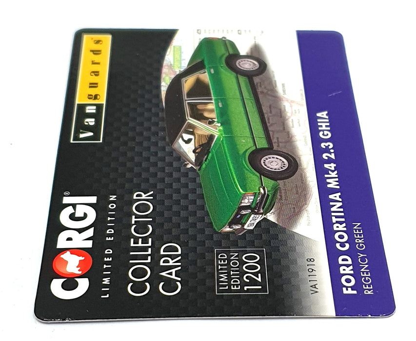 Vanguards 1/43 Scale Diecast VA11918 - Ford Cortina Mk4 2.3 Ghia - Regency Green