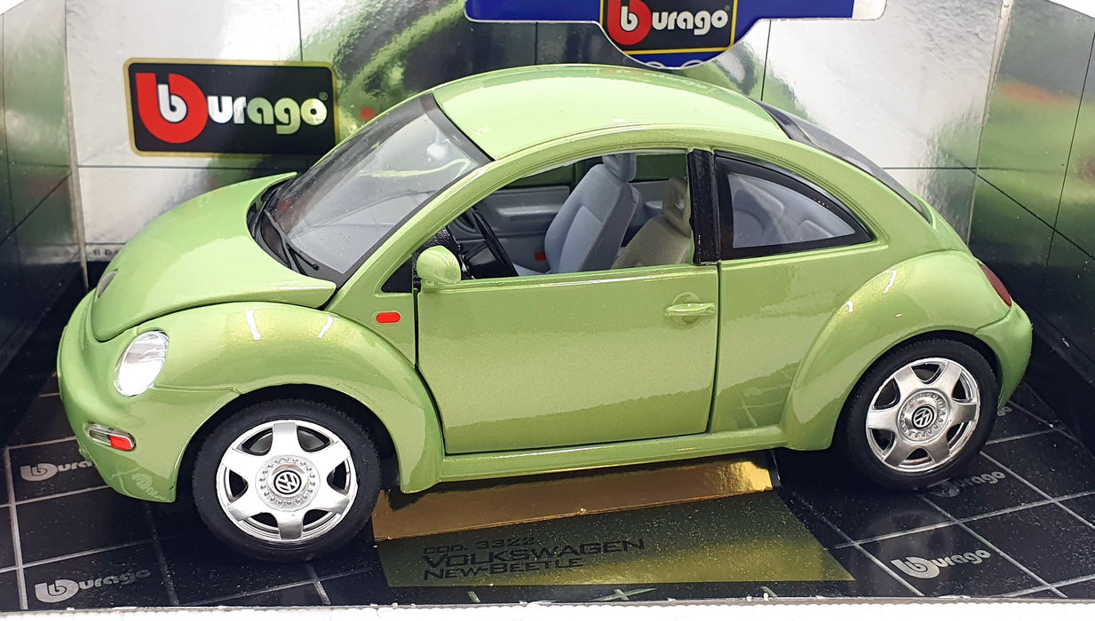Burago 1/18 Scale Diecast 3322 - 1998 Volkswagen New Beetle - Green