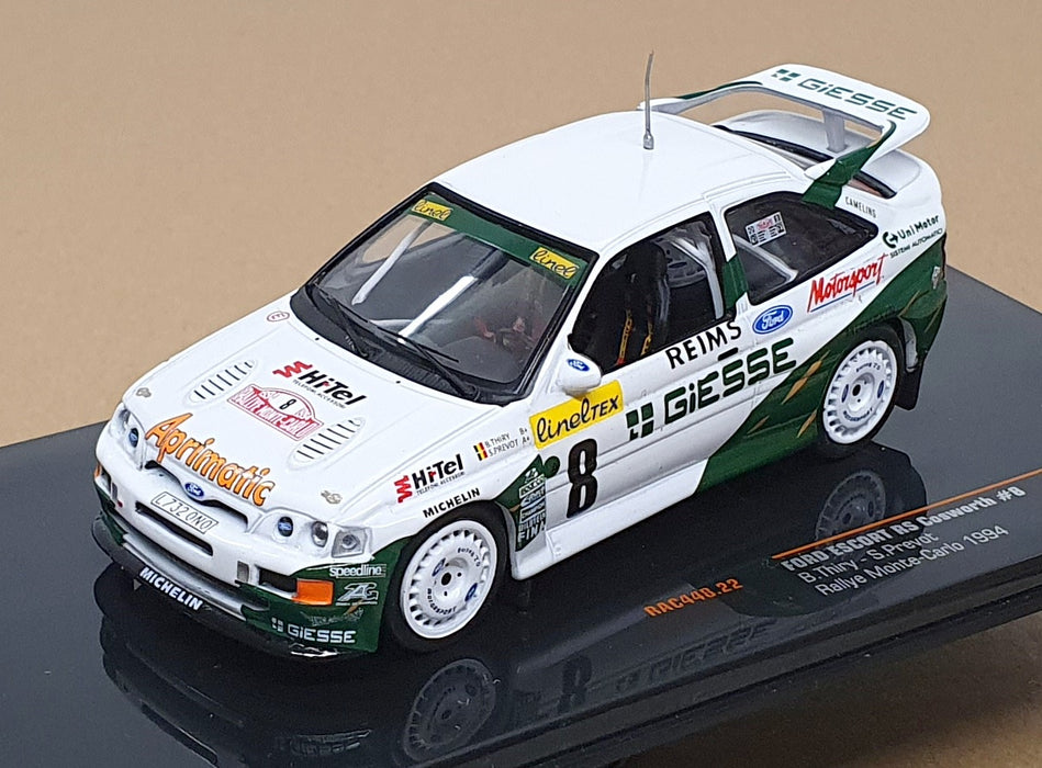 Ixo 1/43 Scale RAC448.22 - Ford Escort RS Cosworth #8 Monte Carlo Rally 1994
