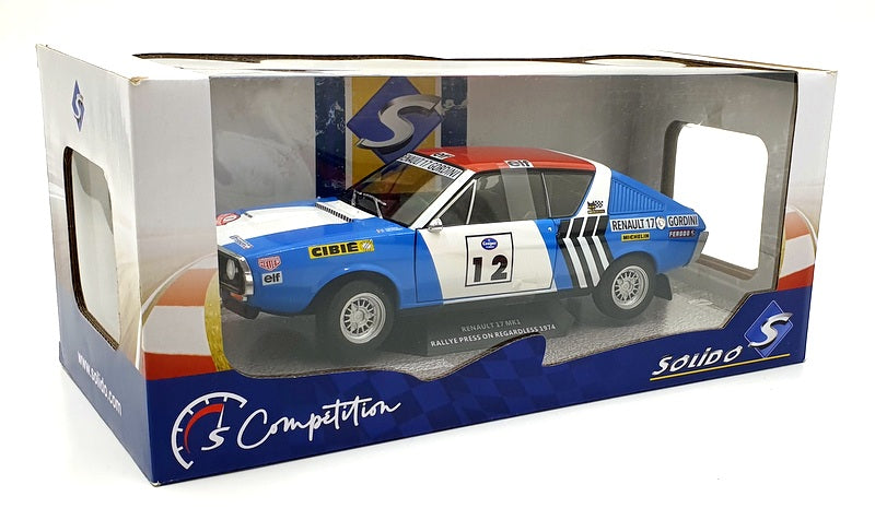 Solido 1/18 Scale Diecast S1803703 - 1974 Renault 17 MK1 #12 Rally PoR 1974