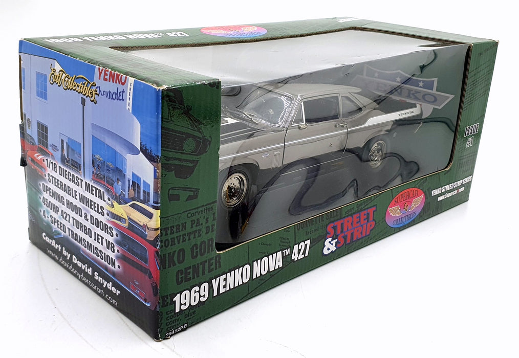 Ertl 1/18 Scale Diecast 29412PB - 1969 Yenko Nova 427 Street/Strip - Chrome