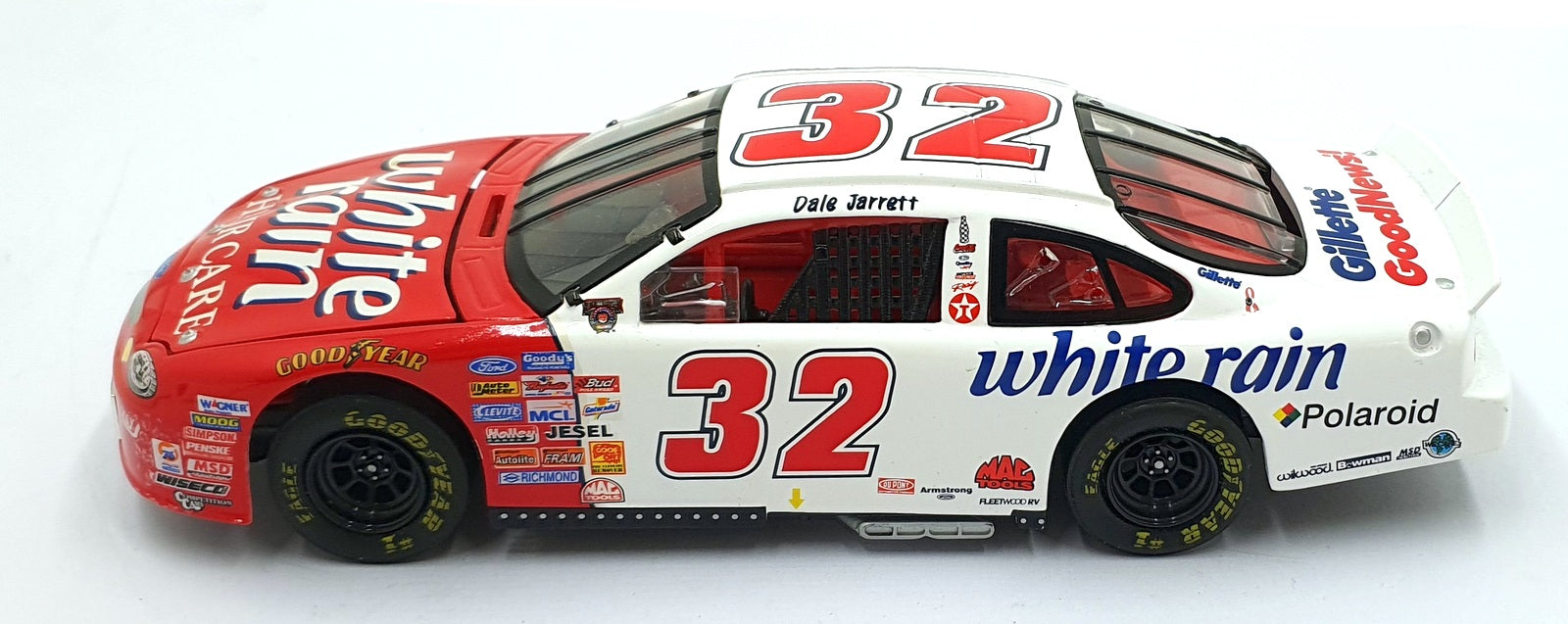 Action 1/24 Scale Diecast C249835041 - 1998 Ford Taurus #32 White Rain - Jarrett