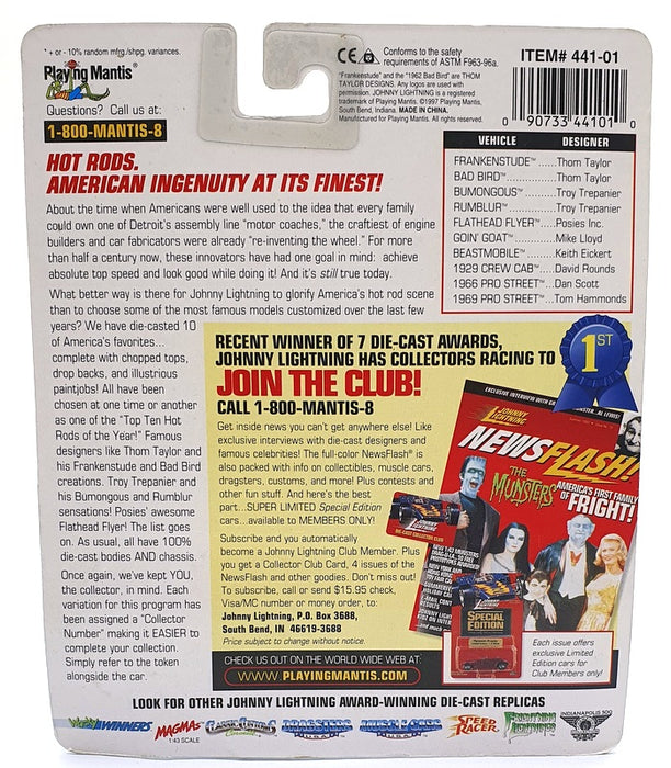 Johnny Lightning 1/64 Scale 441-01 Hot Rods Collector #50 Frankenstude - Khaki