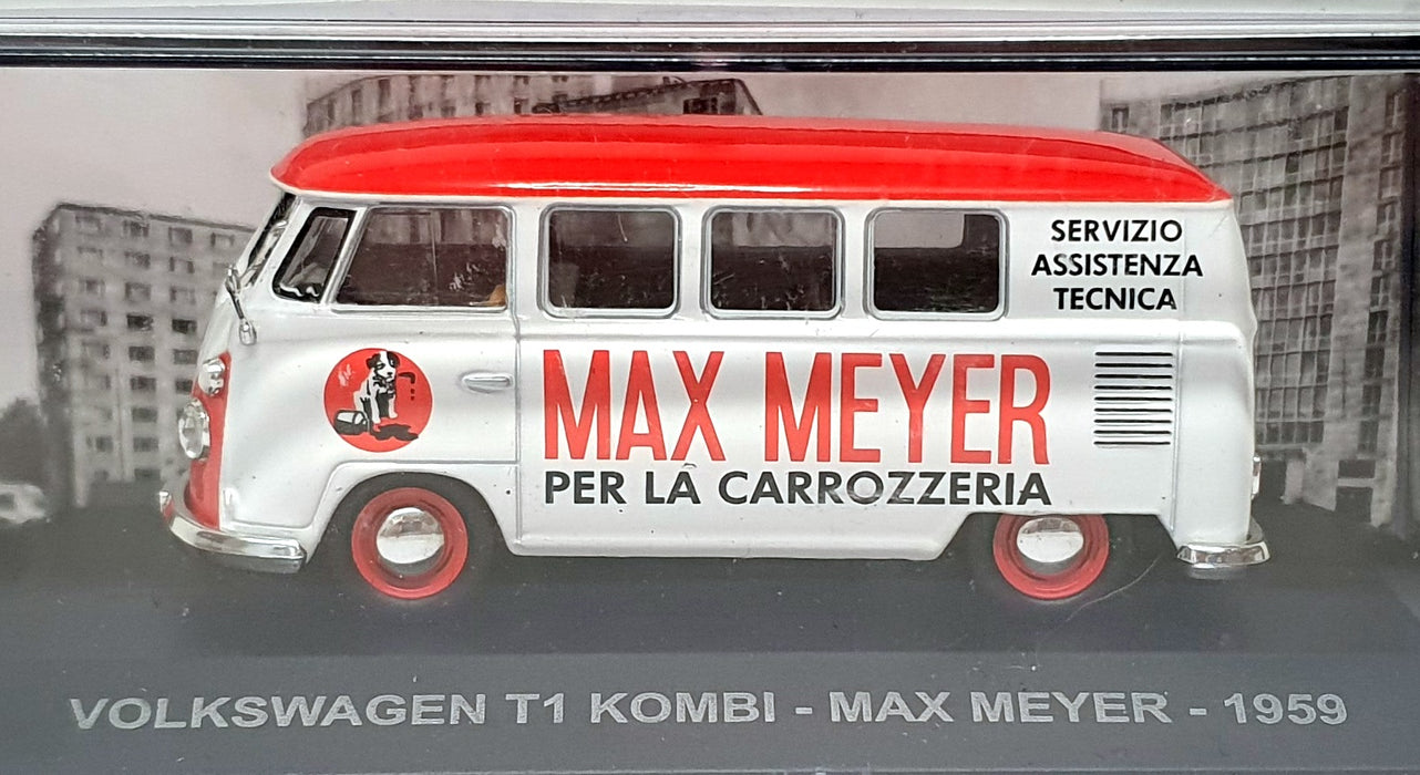 Altaya 1/43 Scale 17825B - 1959 Volkswagen T1 Kombi Max Meyer - White/Red