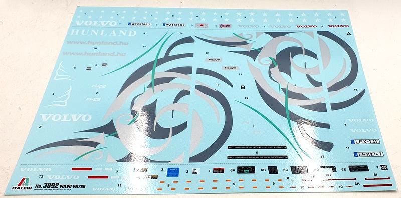 Italeri 1/24 Scale Unassembled Kit 3892 - Volvo VN 780 Truck