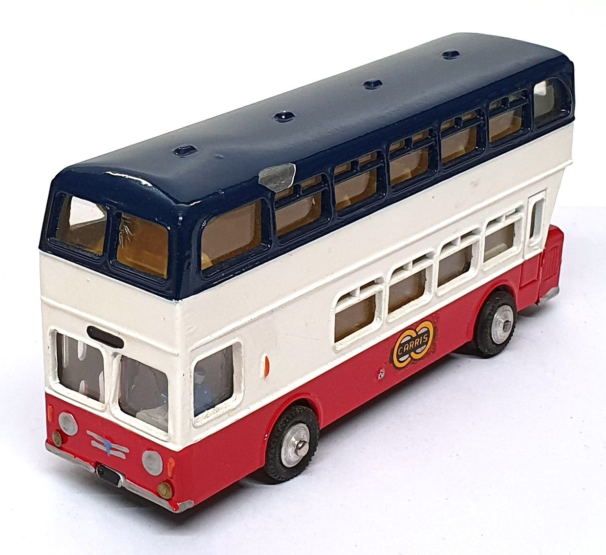 Metosul 12cm Long 23 - Leyland Atlantean Autocarro 2 Pisos Bus - Blue/White/Red