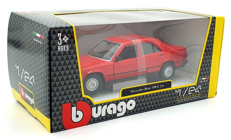 Burago 1/24 Scale Diecast 18-21103 - Mercedes-Benz 190 E 2.6 - Red