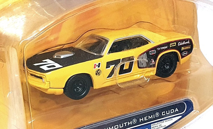 Jada Toys 1/64 Scale 12006 - 1970 Plymouth Hemi Cuda #70  - Yellow/Black