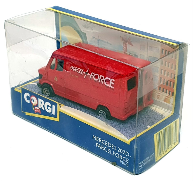 Corgi Appx 10cm Long Diecast 91670 - Mercedes Benz 207D Van (Parcelforce) Red