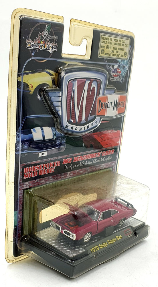 Castline M2 Machines 1/64 Scale 09-09 - 1970 Dodge Super Bee - Pink